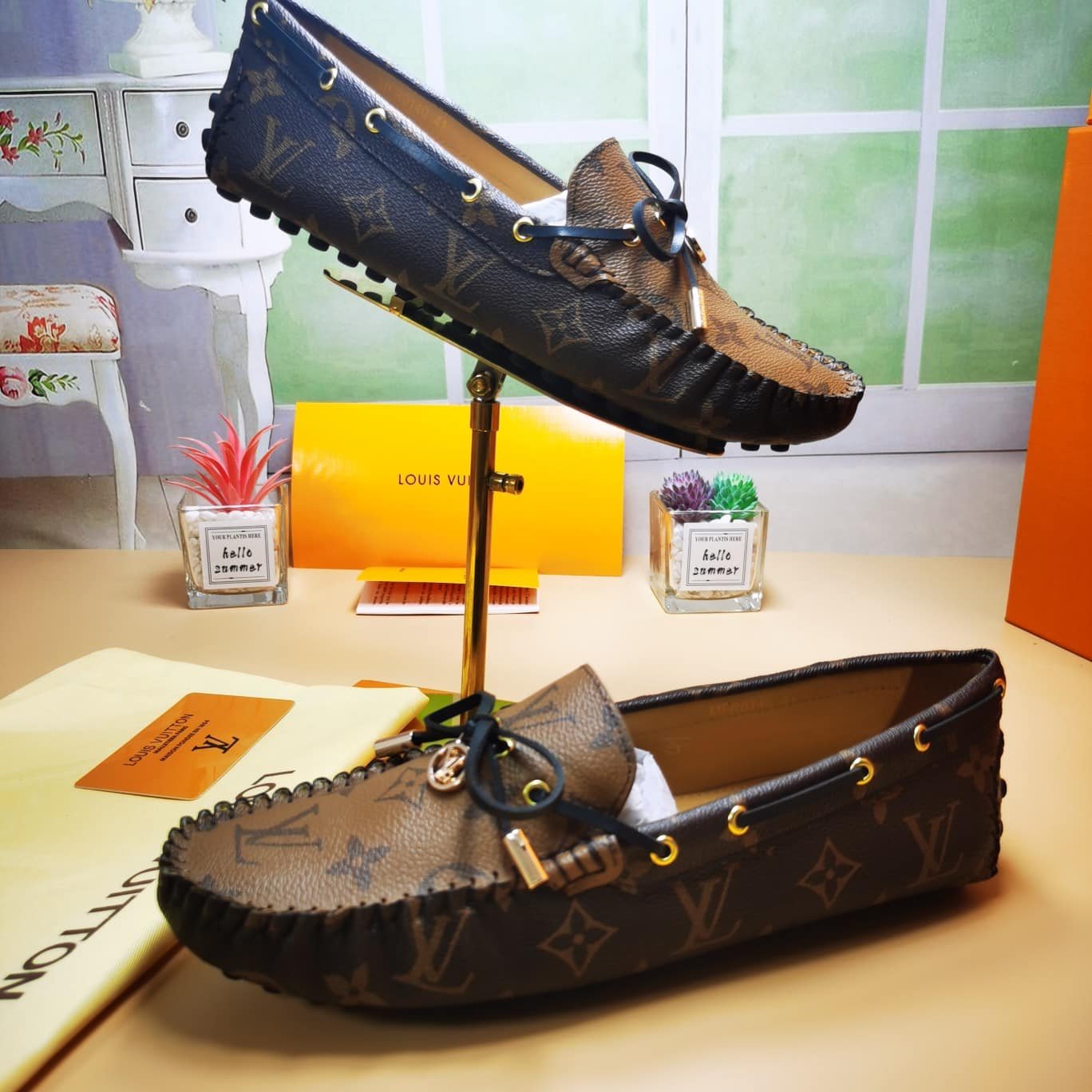 L0vis Vvtt0n Gloria Flat Loafers Brown 1Abv23
