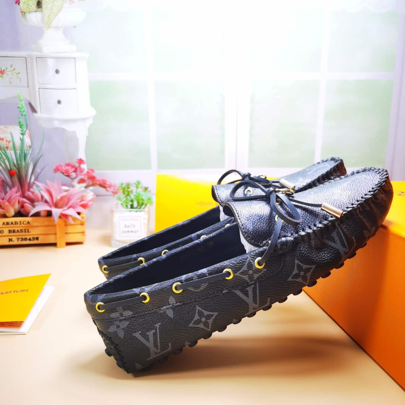 L0vis Vvtt0n Gloria Loafers Monogram Black