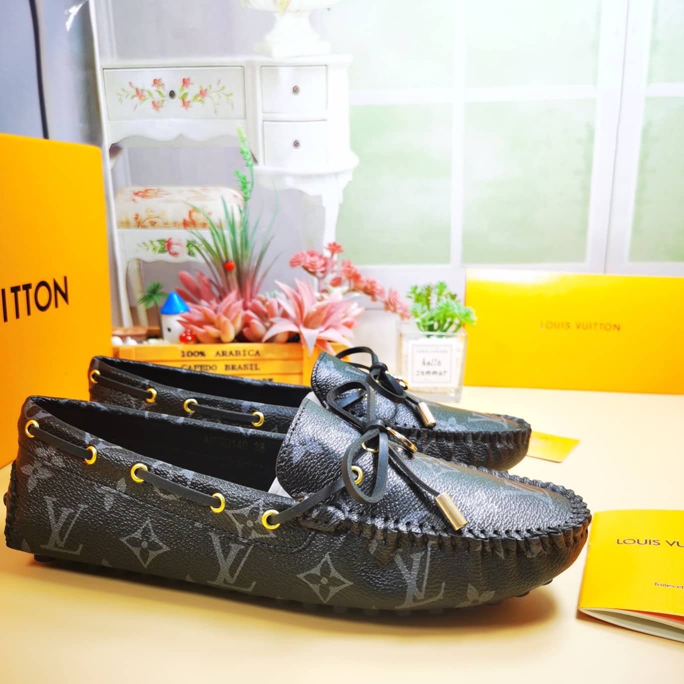 L0vis Vvtt0n Gloria Loafers Monogram Black