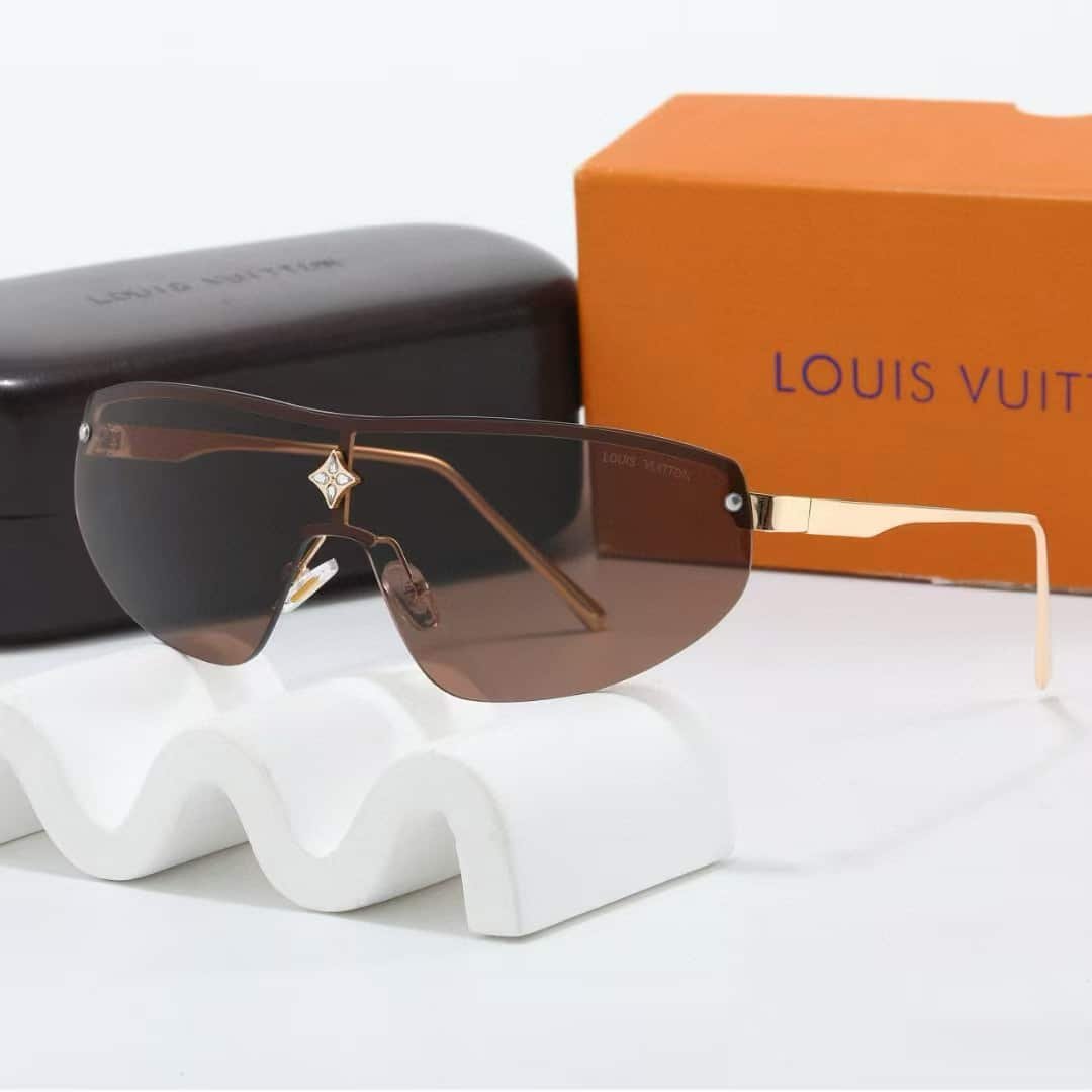 L0vis Vvtt0n Cyclone Mask Sunglasses Brown With Silver