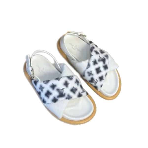 L0vis Vvtt0n Pool Pillow Flat Comfort Sandals White