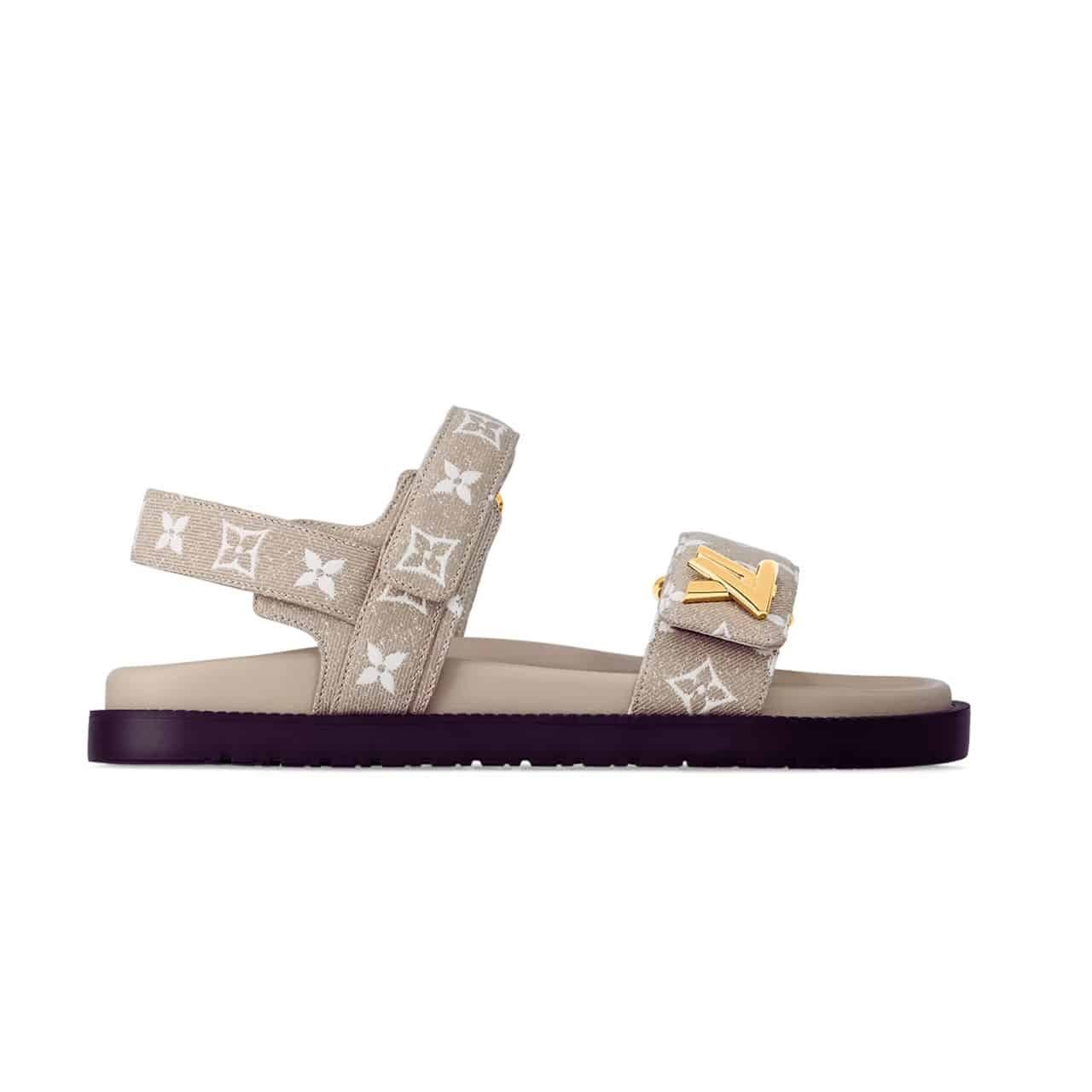 L0vis Vvtt0n Lv Sunset Flat Comfort Sandals Beige 1Ac4Or