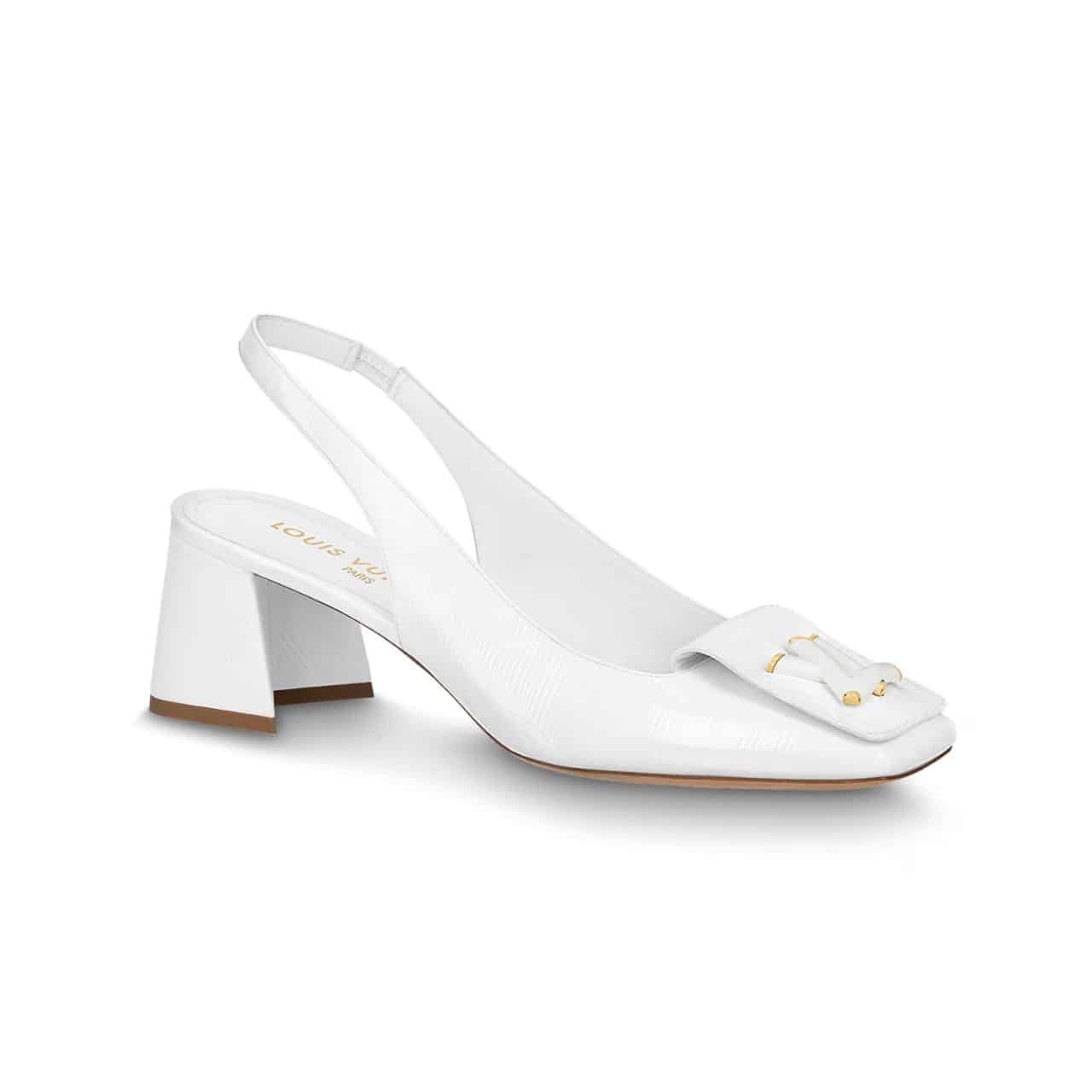 L0vis Vvtt0n Shake Slingback High Heels White 1Abh59