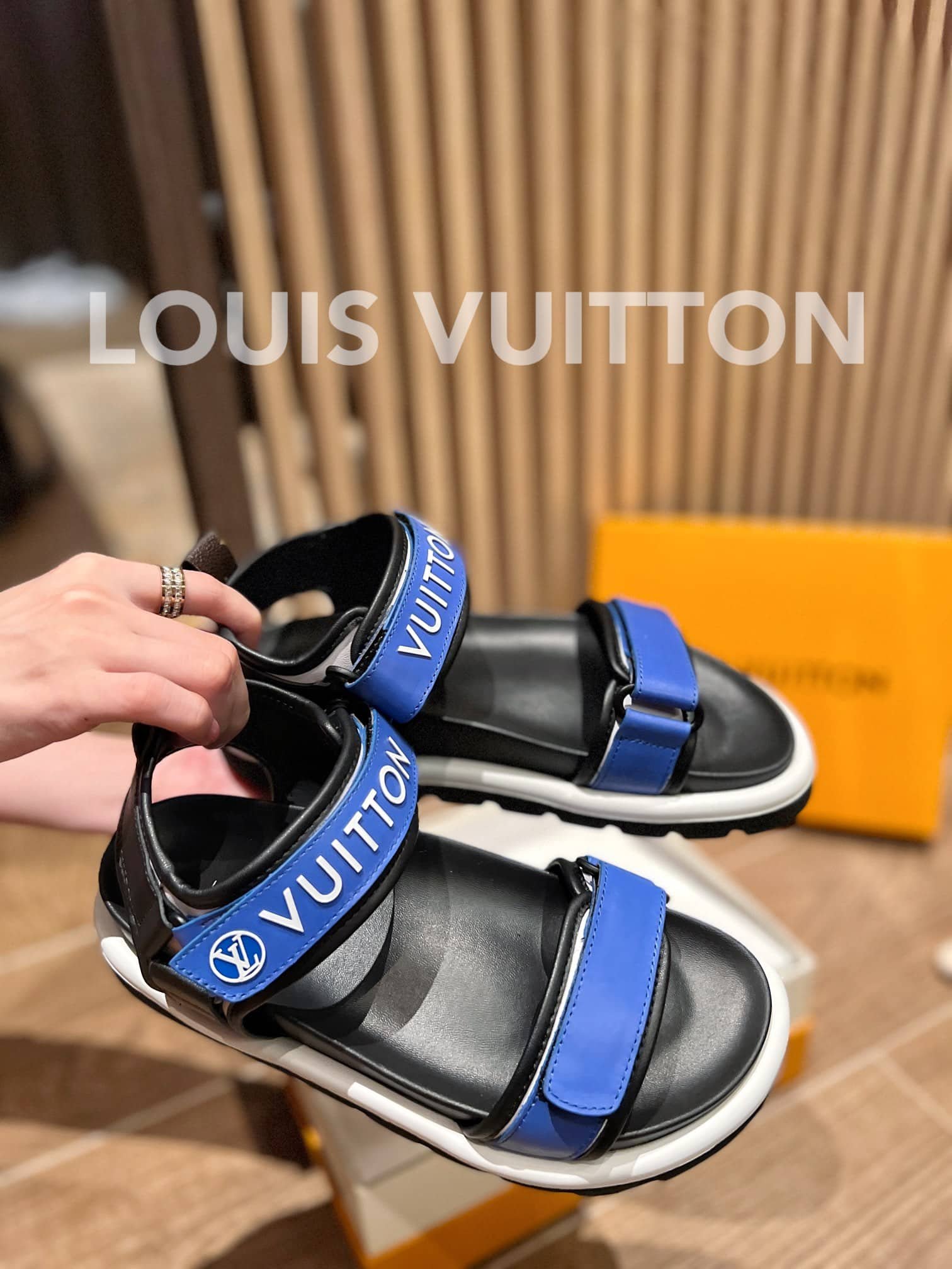 L0vis Vvtt0n Pool Pillow Comfort Sandals Blue 1A9Ocu