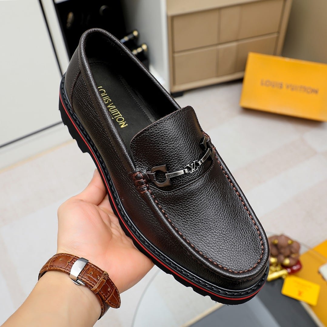 L0vis Vvtt0n Souliers Club Loafers Black Red