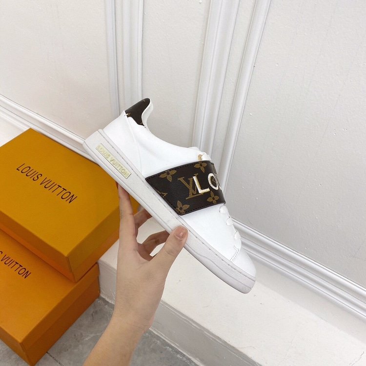 L0vis Vvtt0n Frontrow Logo Monogram Strap White