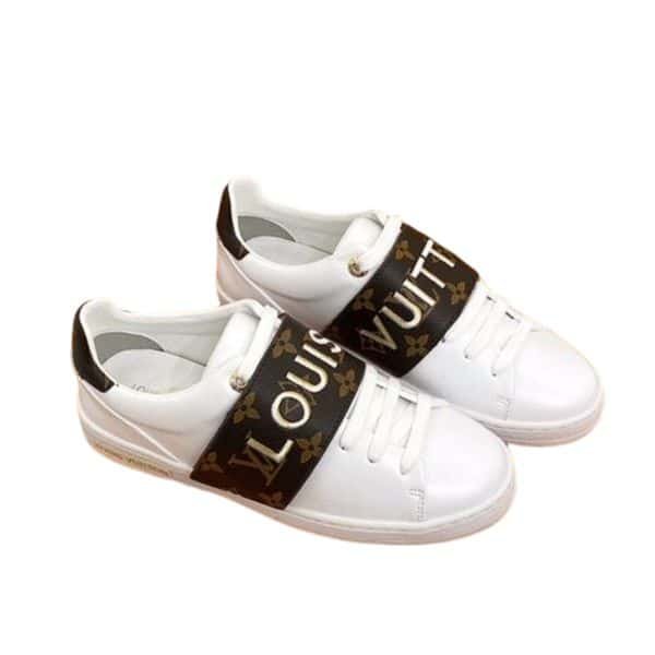 L0vis Vvtt0n Frontrow Logo Monogram Strap White