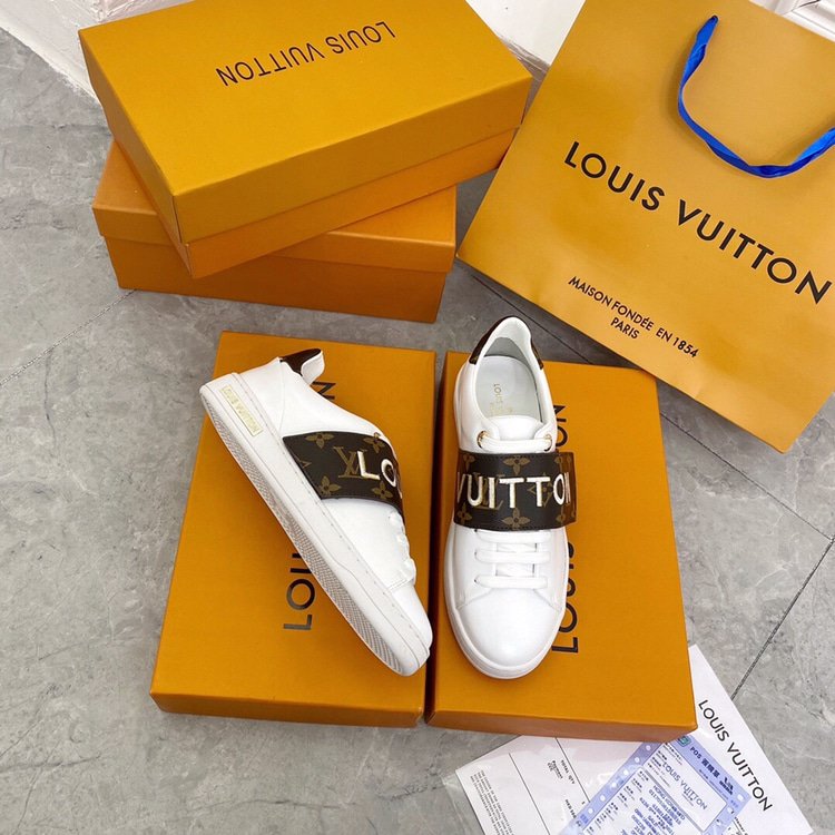 L0vis Vvtt0n Frontrow Logo Monogram Strap White
