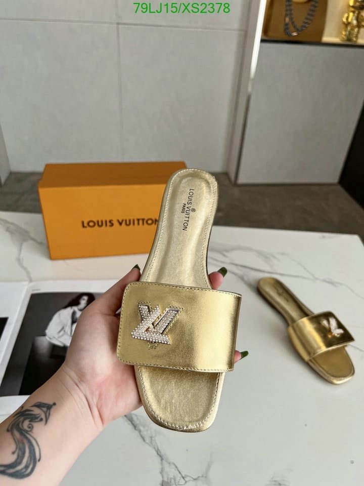L0vis Vvtt0n Shake Flat Mule Gold 1Ab2Rd