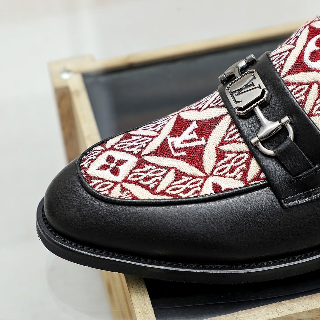 L0vis Vvtt0n Souliers Club Loafers Monogram Since 1854 Red
