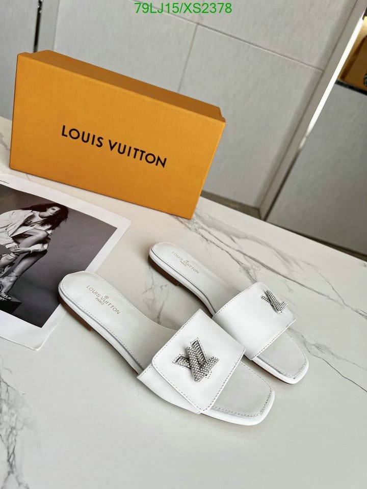 L0vis Vvtt0n Shake Flat Mule White
