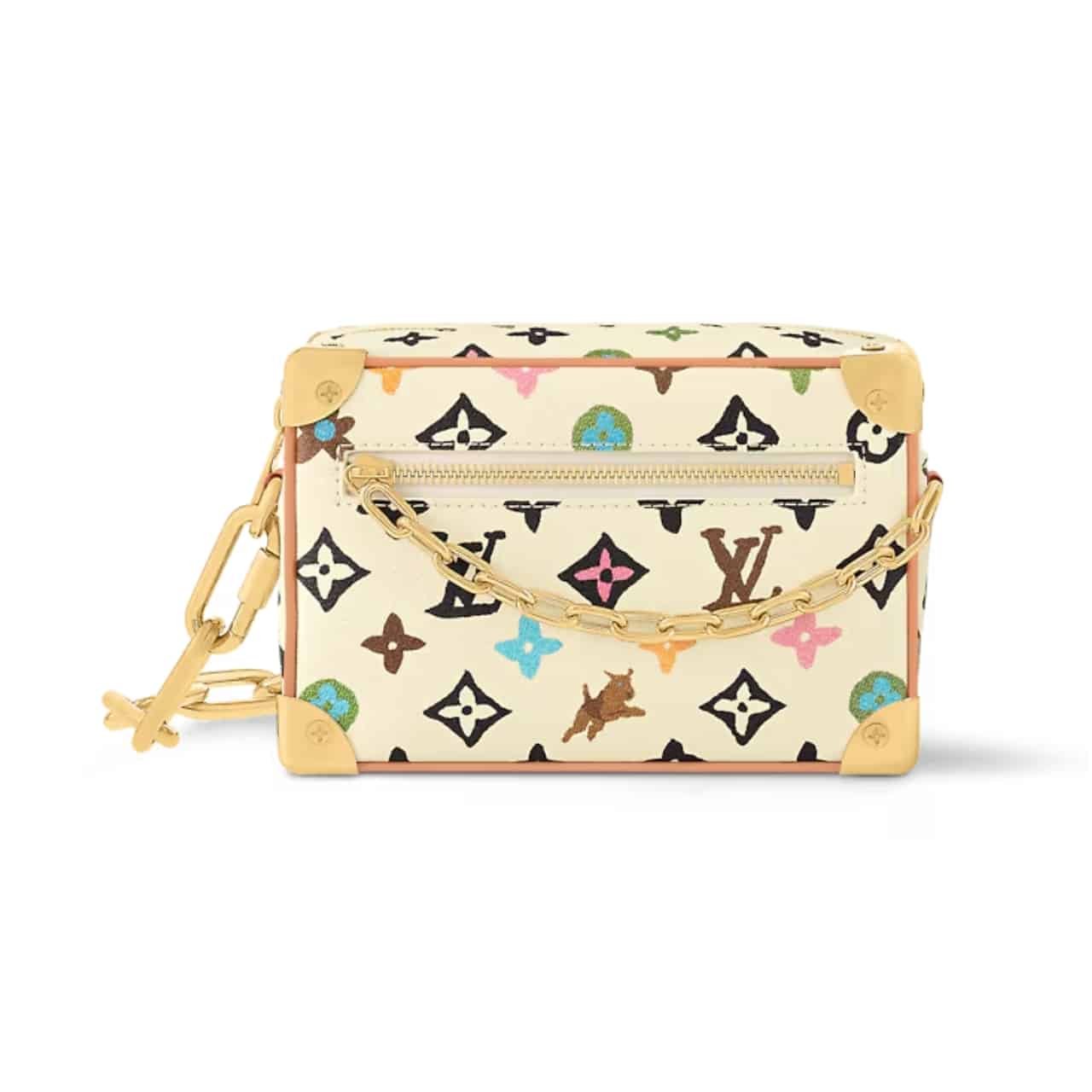L0vis Vvtt0n Mini Soft Trunk Monogram Craggy Coated Canvas Vanilla 18Cm M25132