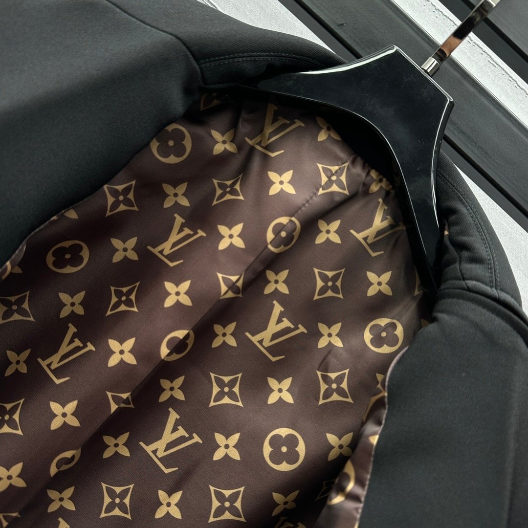 L0vis Vvtt0n Monogram Belt Blazer Black 1Agnp3