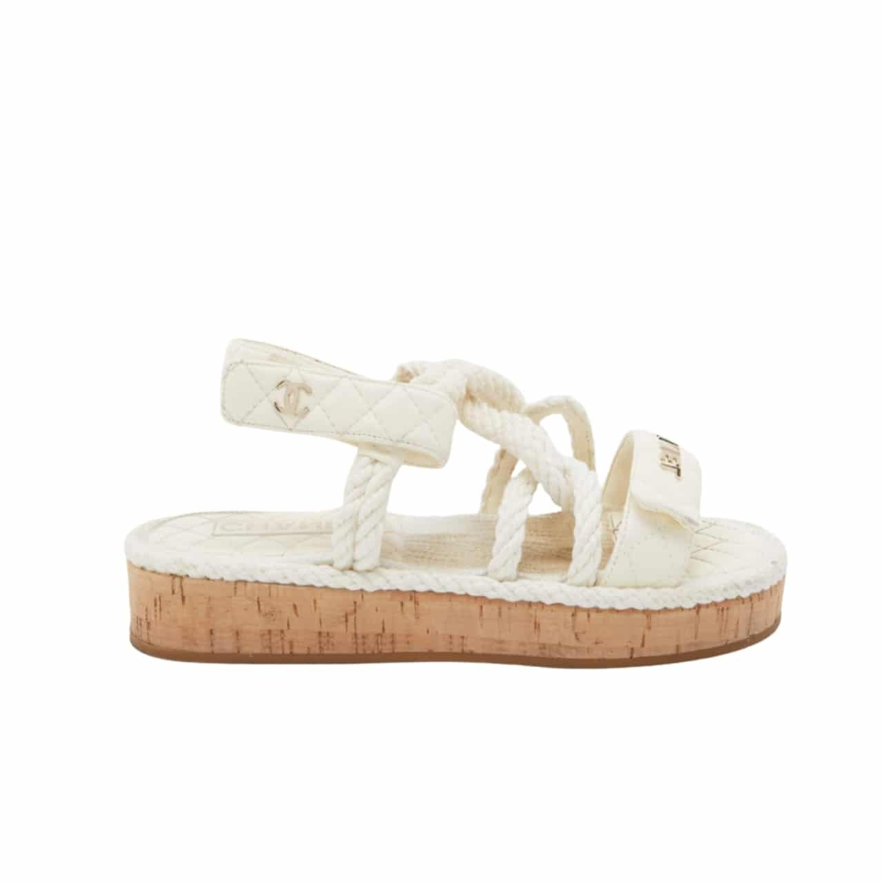 Ch**el Rope Sandals Strap White