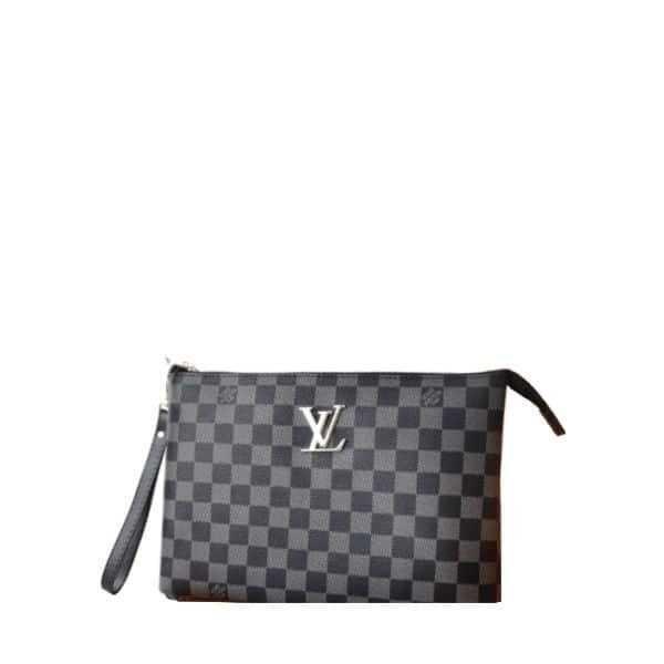 L0vis Vvtt0n Pochette Damier Canvas Black 28Cm