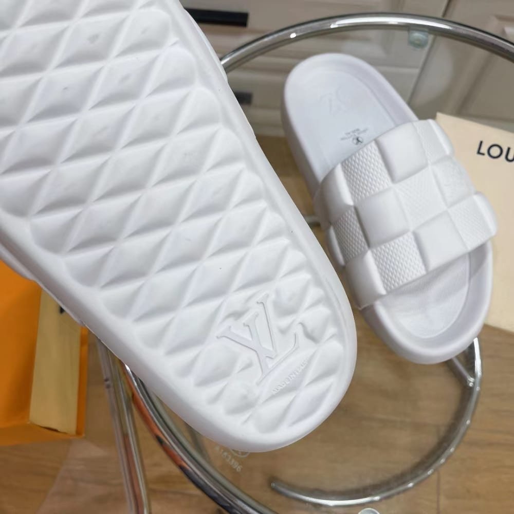 L0vis Vvtt0n Waterfront Mule Maxi Damier Rubber White