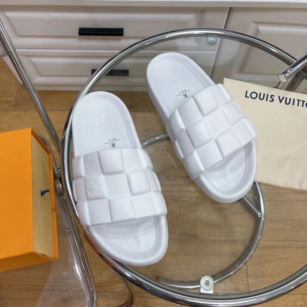 L0vis Vvtt0n Waterfront Mule Maxi Damier Rubber White