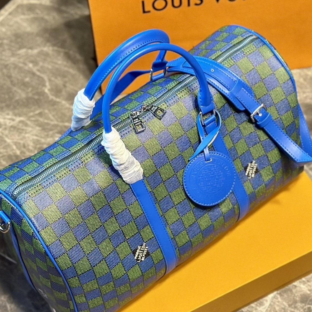 L0vis Vvtt0n Keepall Bandoulière Blue Green 45Cm