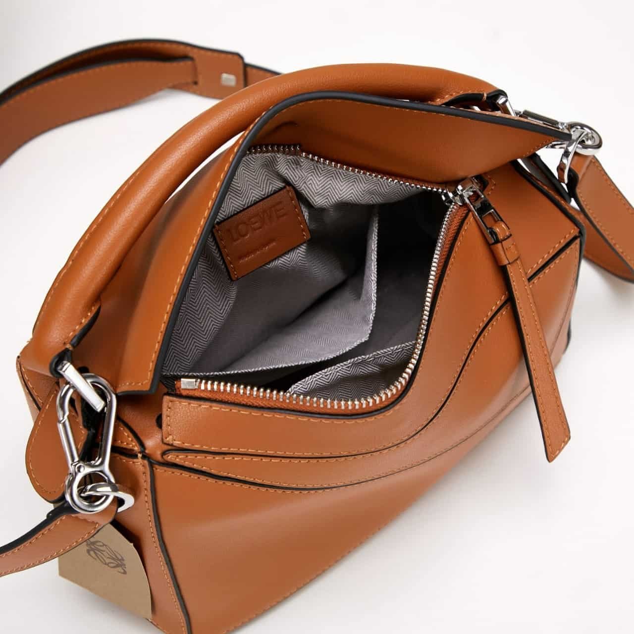 L0ew* Puzzle Leather Shoulder Bag 24Cm Tan