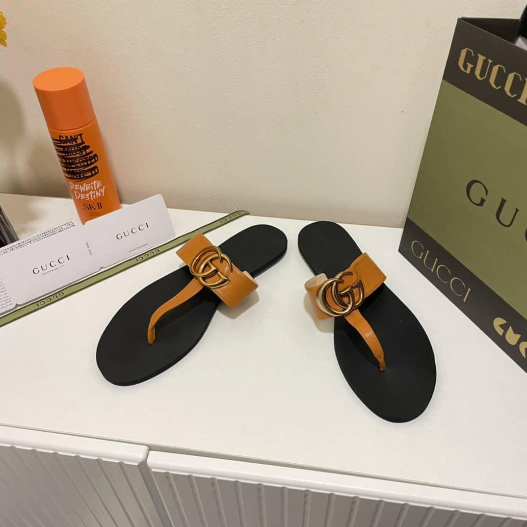 Gvc*1 Double G Thong Leather Orange