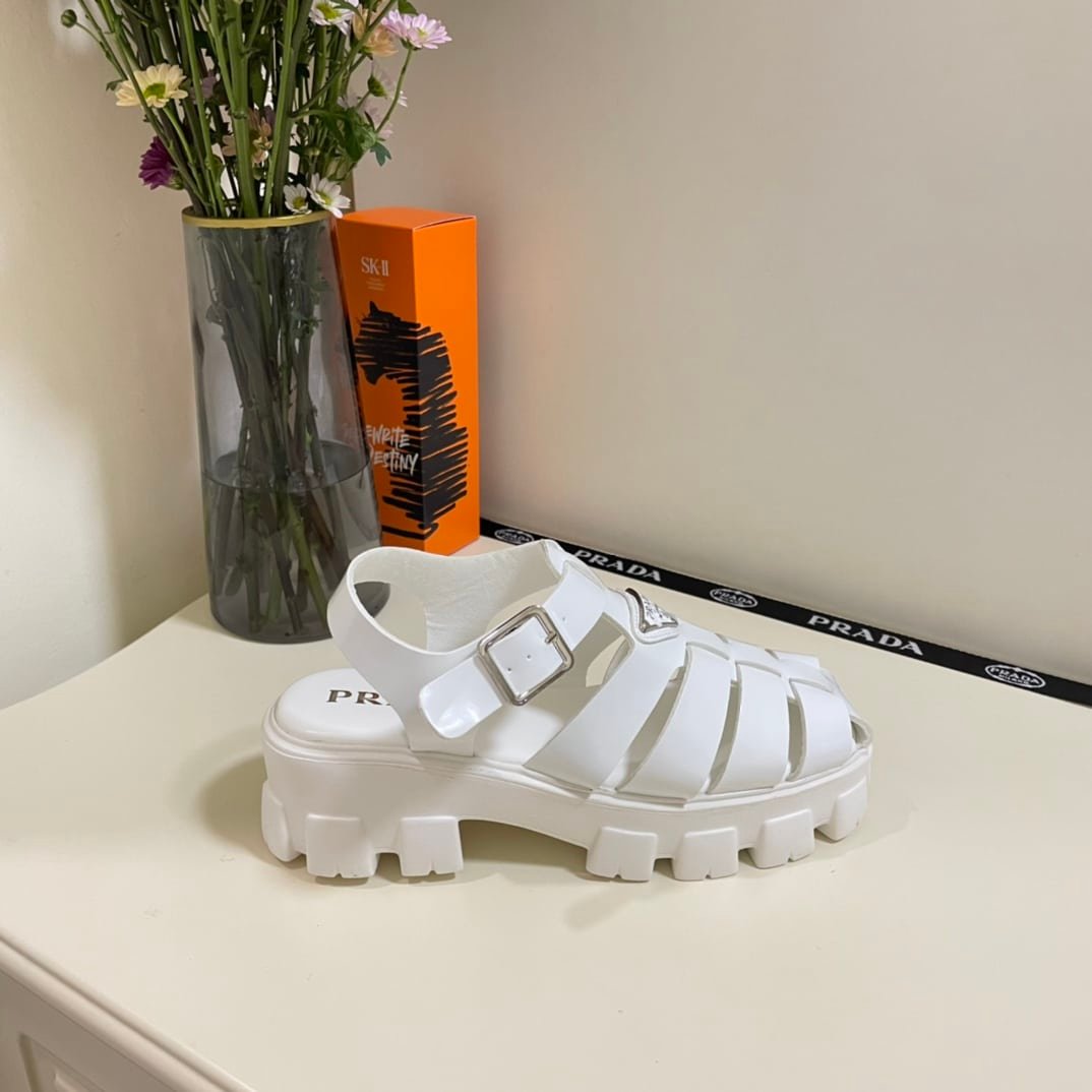 Pra*a Foam Rubber Sandals White 1X853M3Lkkf0009F055