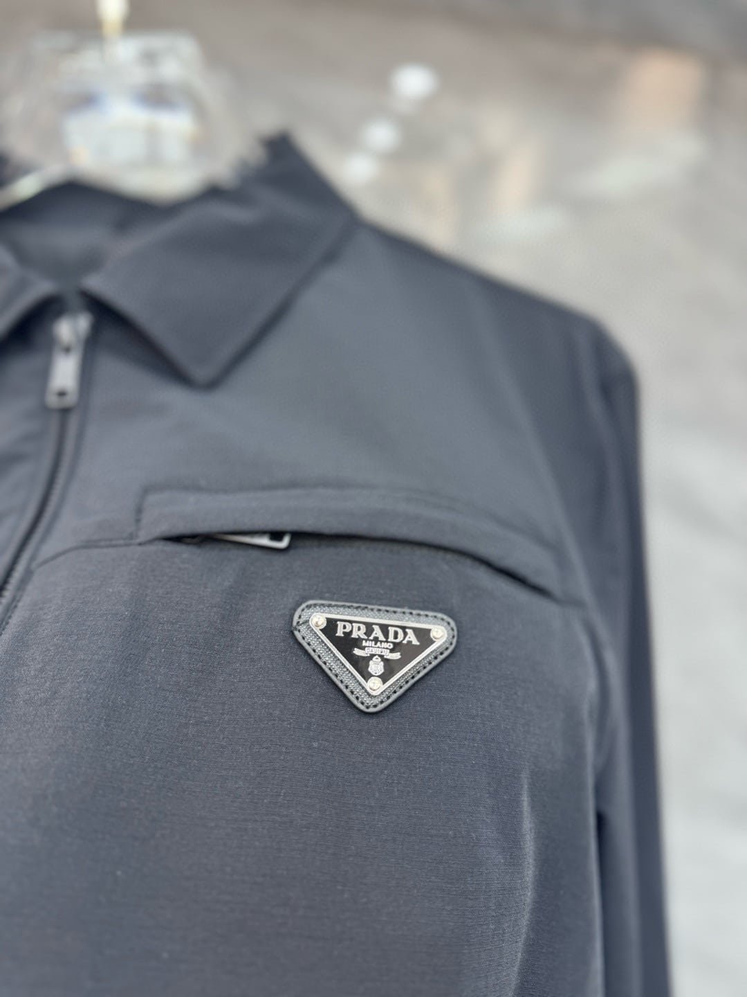 Pra*a Technical Poplin Jacket Blue