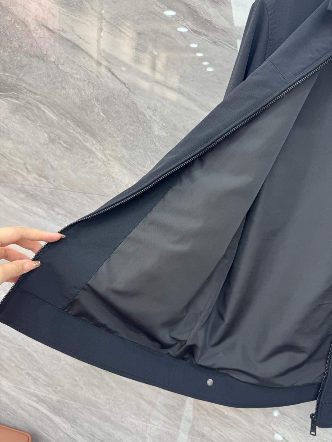 Pra*a Technical Poplin Jacket Blue