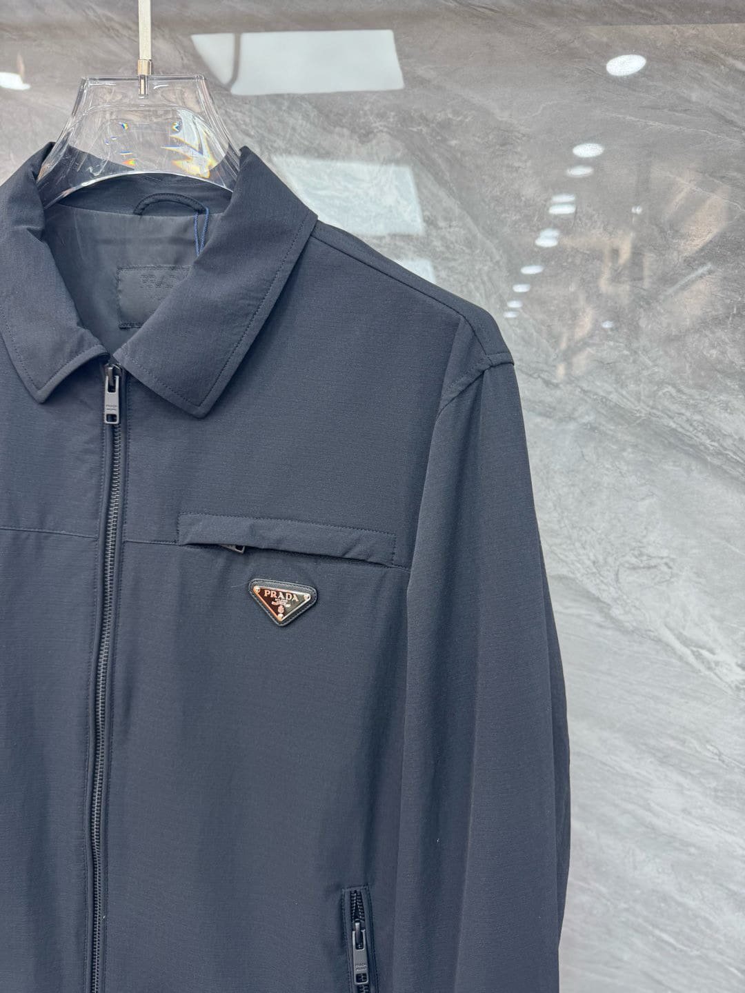 Pra*a Technical Poplin Jacket Blue