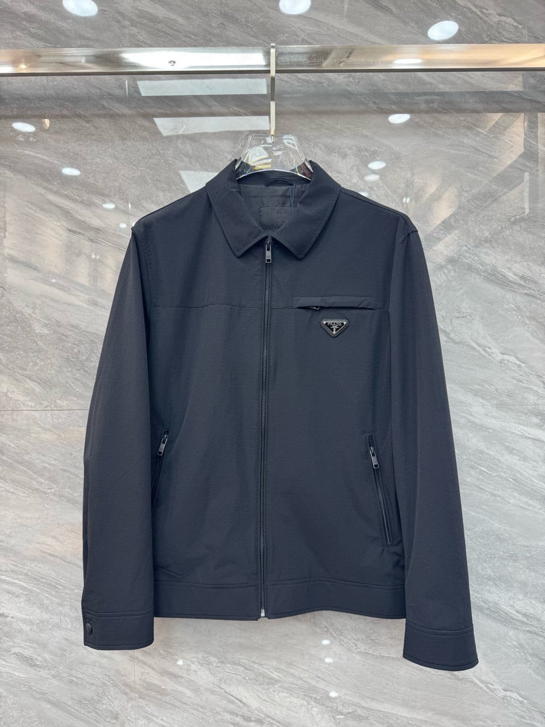 Pra*a Technical Poplin Jacket Blue