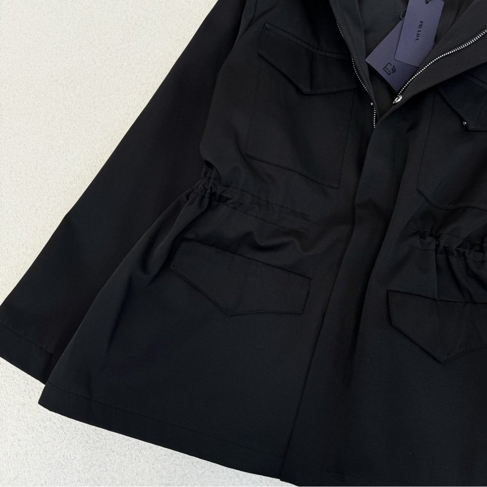 Pra*a Hooded Windbreaker Black