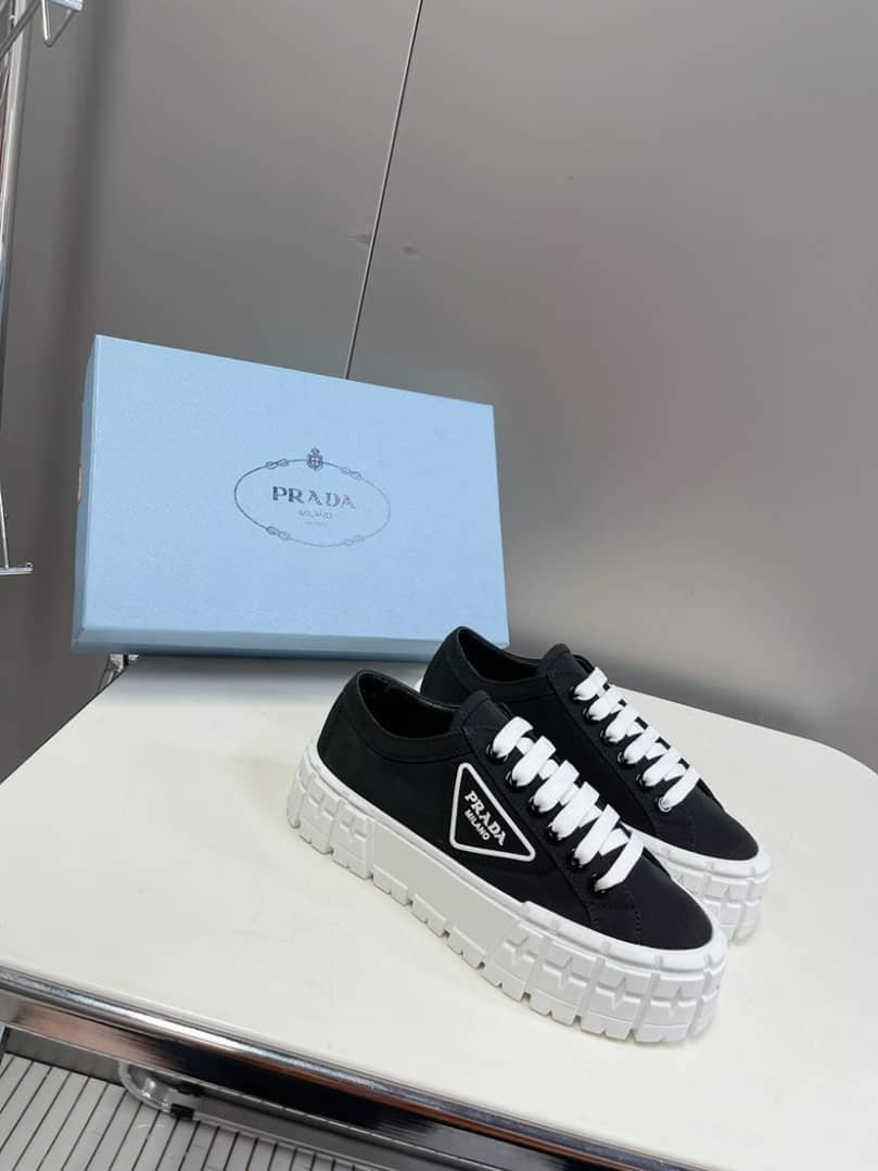 Pra*a Double Wheel Nylon Gabardine Sneaker Black 1E260M3Lfxf0632F050