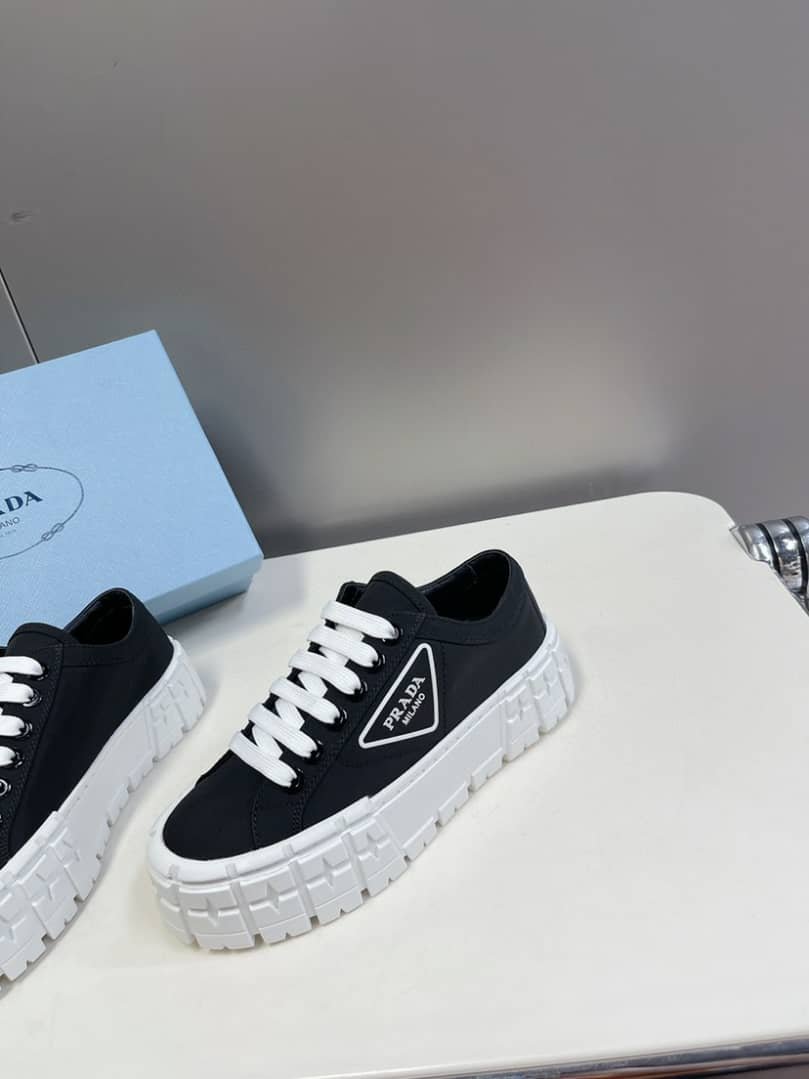 Pra*a Double Wheel Nylon Gabardine Sneaker Black 1E260M3Lfxf0632F050