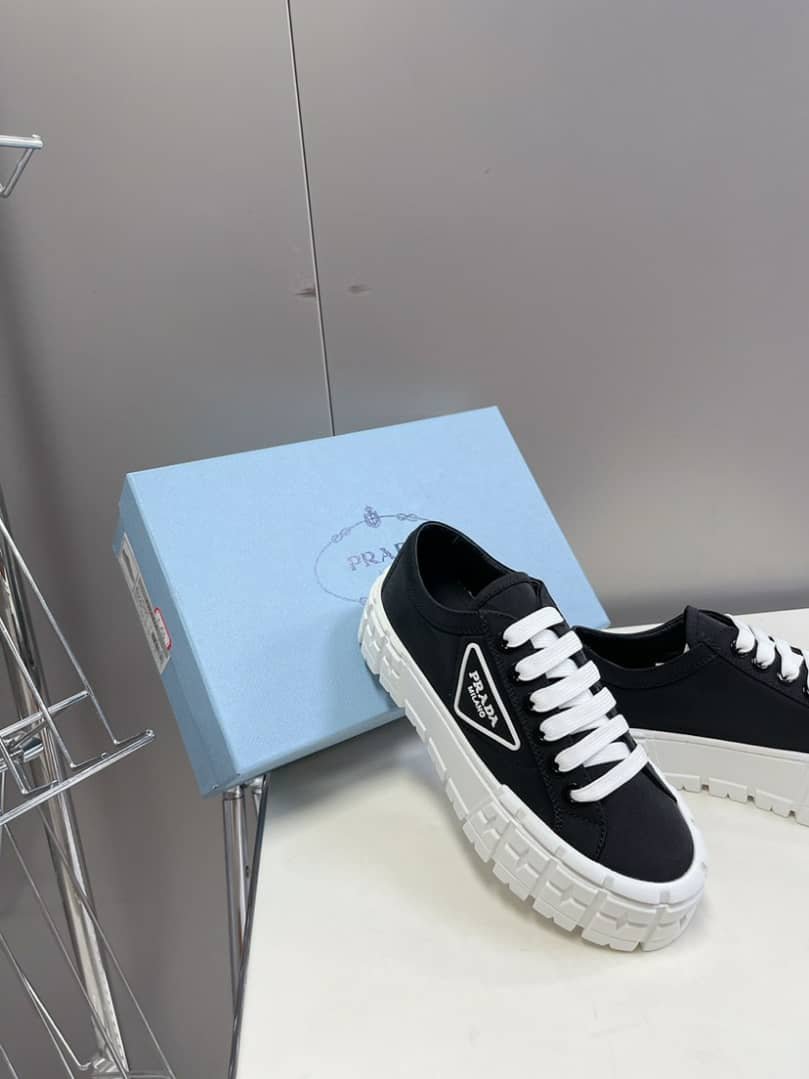 Pra*a Double Wheel Nylon Gabardine Sneaker Black 1E260M3Lfxf0632F050