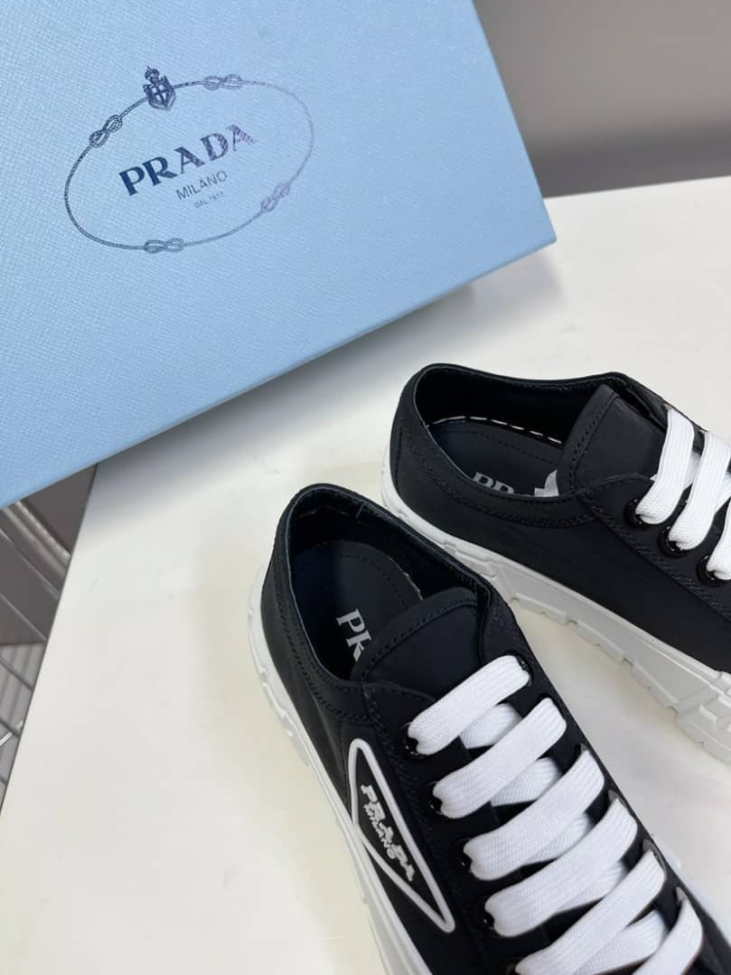 Pra*a Double Wheel Nylon Gabardine Sneaker Black 1E260M3Lfxf0632F050
