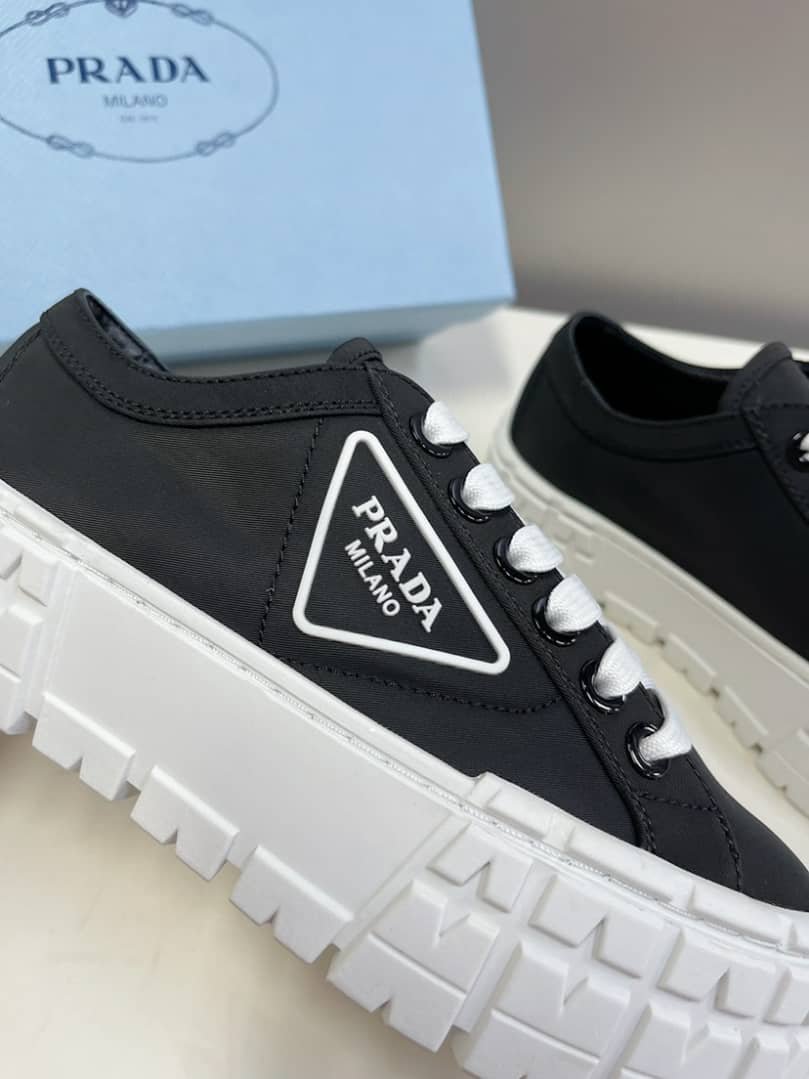 Pra*a Double Wheel Nylon Gabardine Sneaker Black 1E260M3Lfxf0632F050