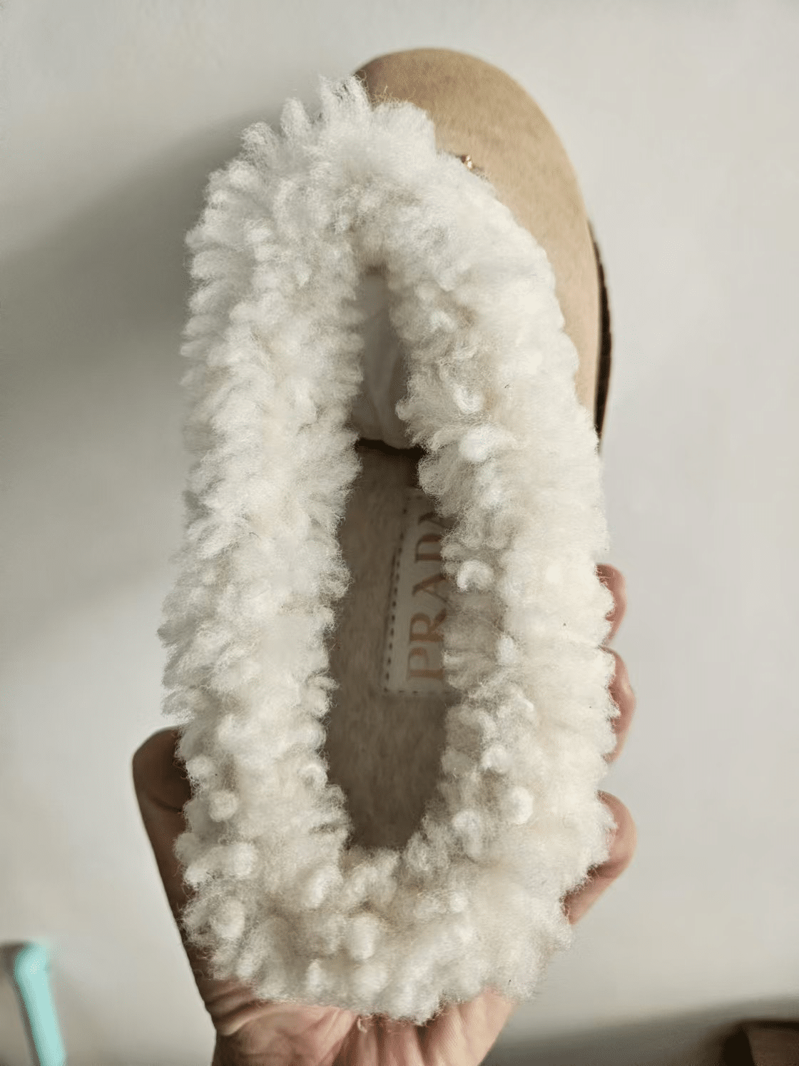 Pra*a Suede Mules Beige 1S715Nfzg50X0O