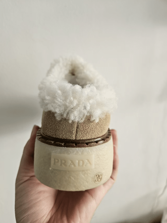Pra*a Suede Mules Beige 1S715Nfzg50X0O