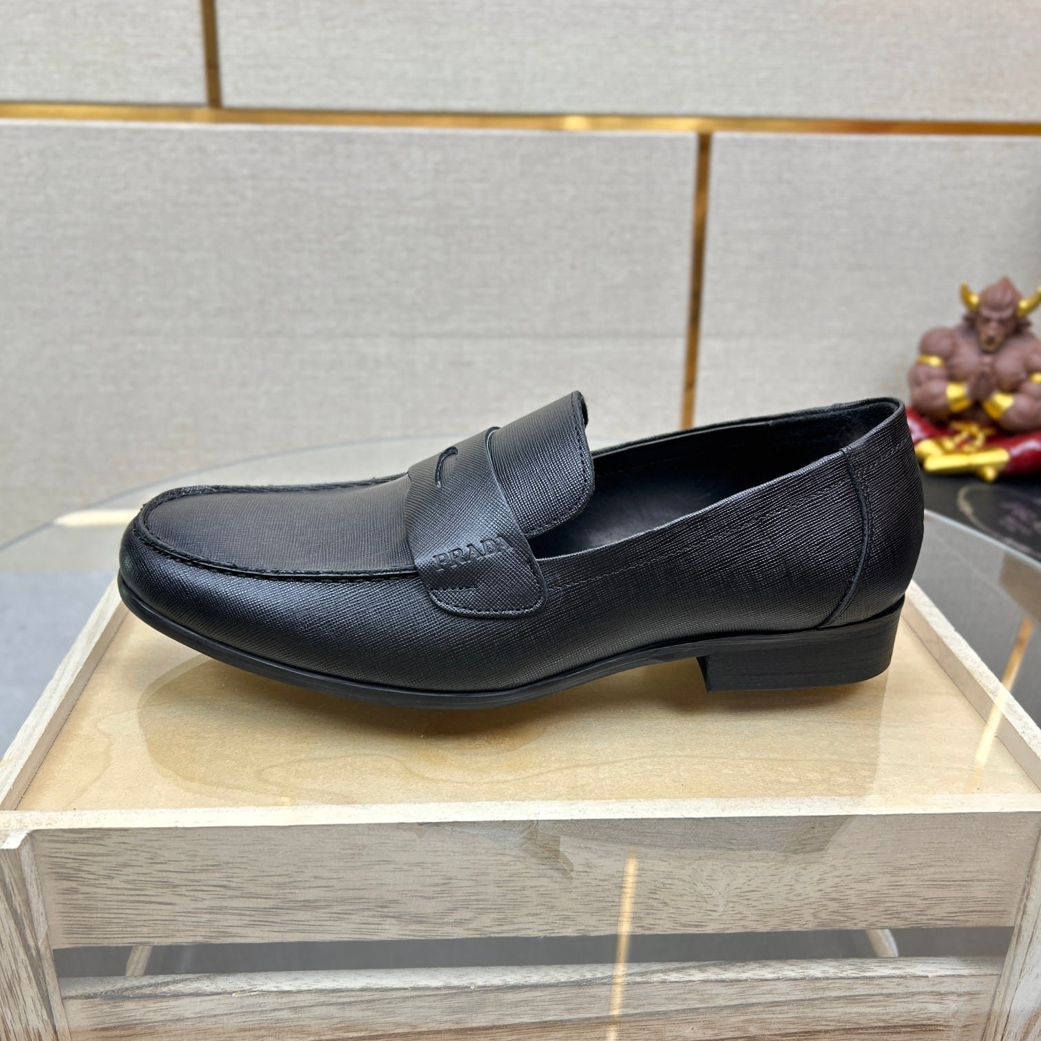 Pra*a Saffiano Leather Loafers Black 2DC213 053 F0002 F G000