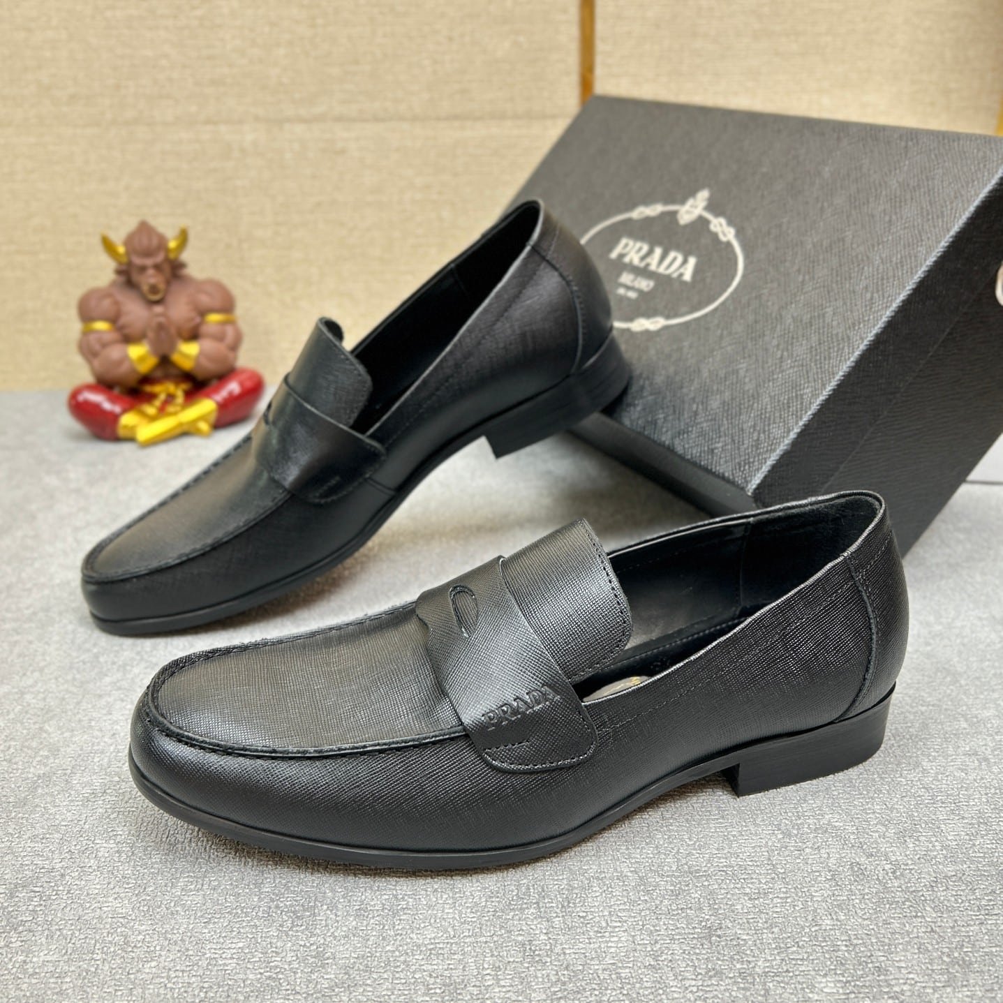 Pra*a Saffiano Leather Loafers Black 2DC213 053 F0002 F G000