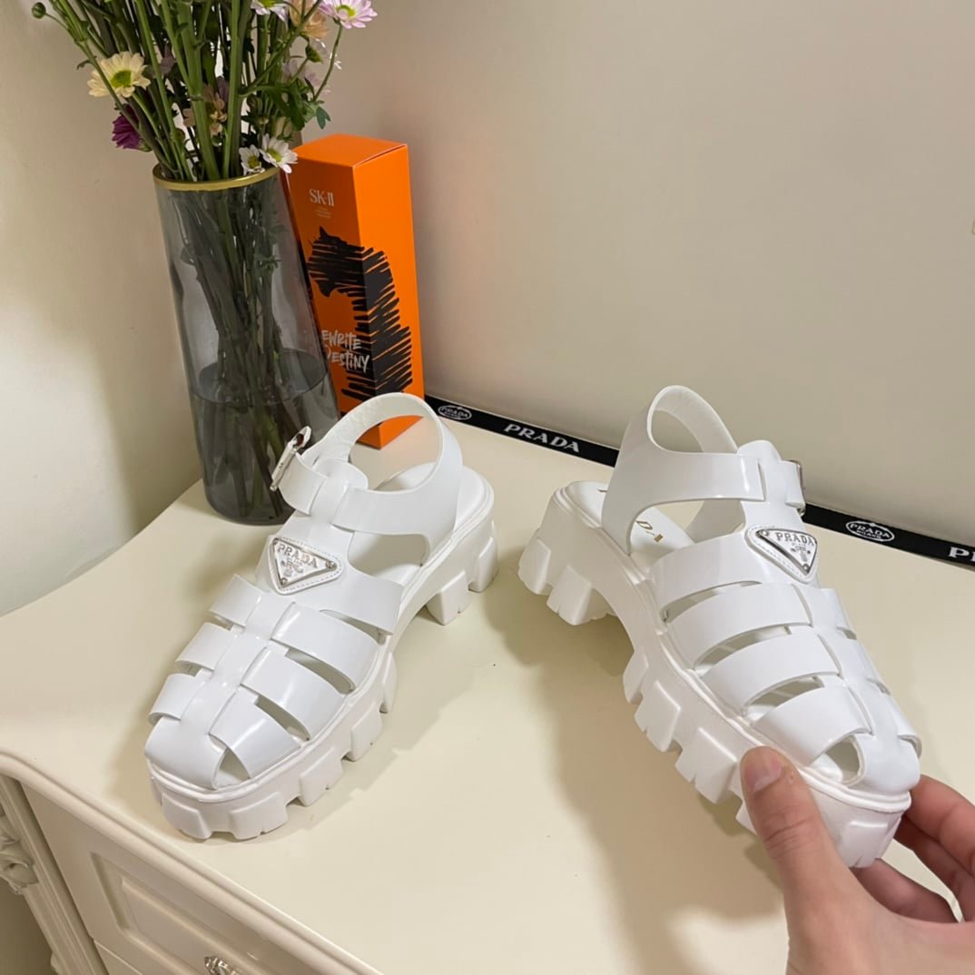 Pra*a Monolith Foam Rubber Sandals White 1X853M 3Lkk F0009 F 055