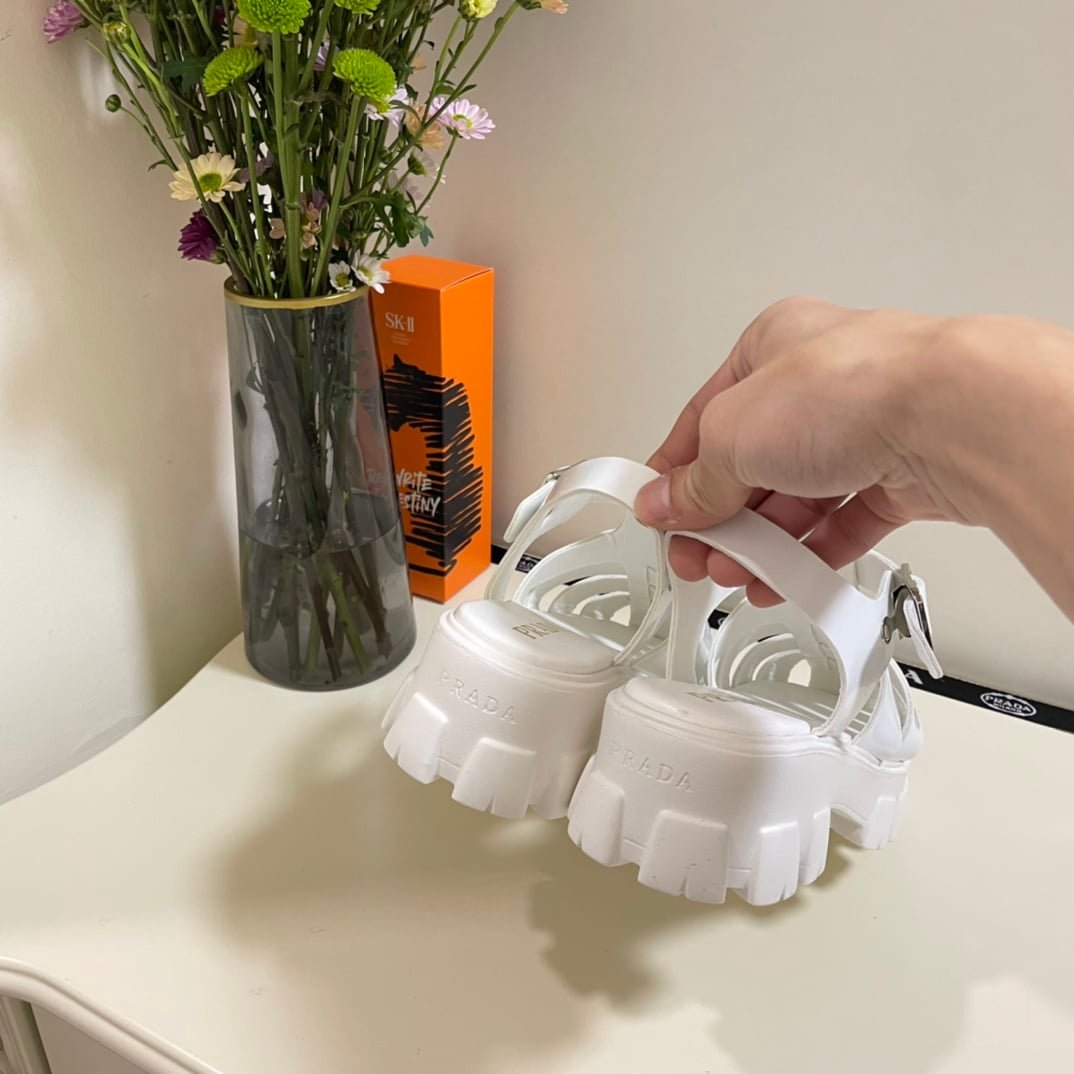 Pra*a Monolith Foam Rubber Sandals White 1X853M 3Lkk F0009 F 055