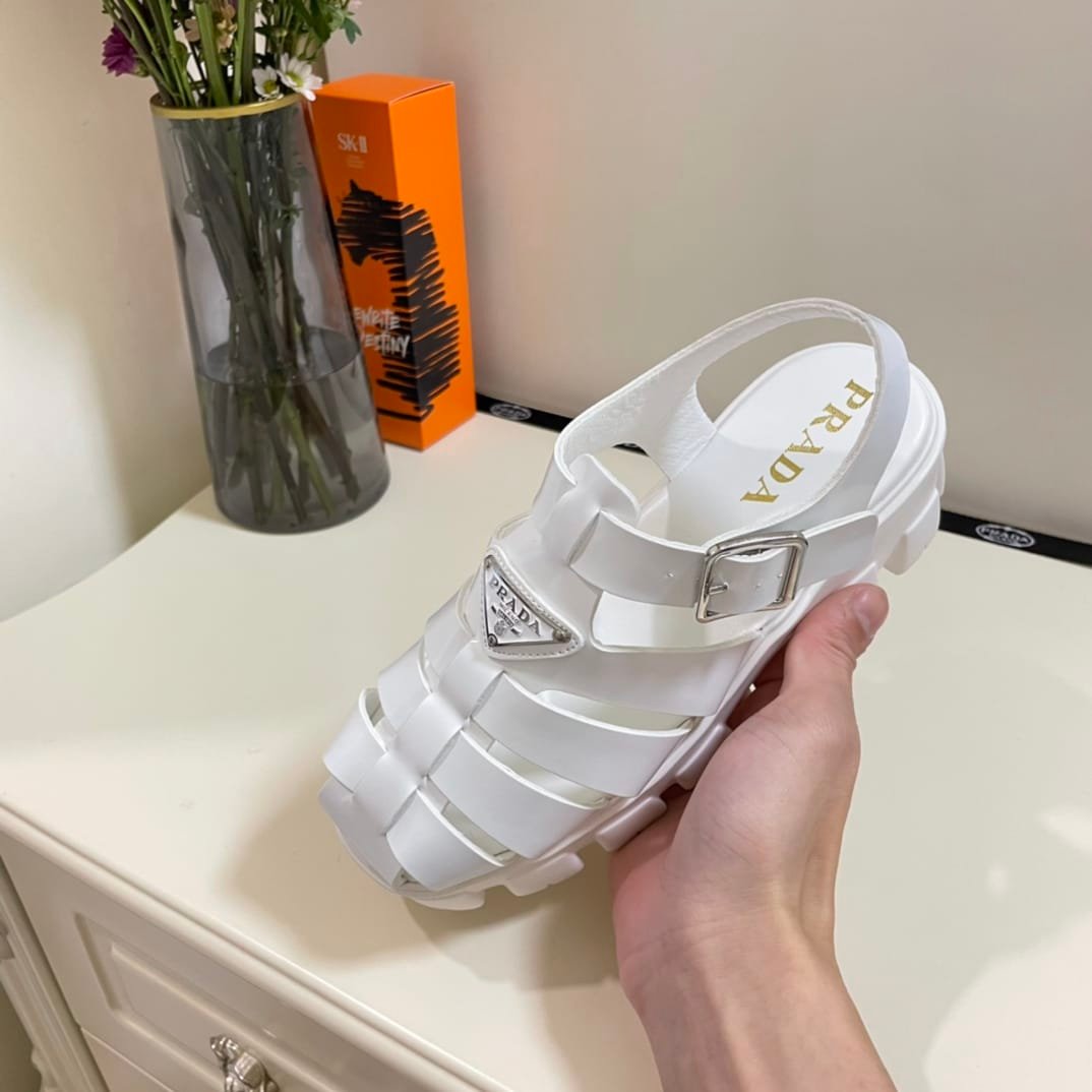 Pra*a Monolith Foam Rubber Sandals White 1X853M 3Lkk F0009 F 055