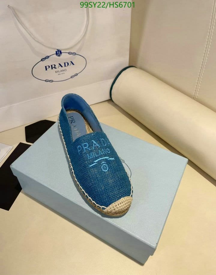 Pra*a Linen Espadrilles Blue 1S841M376F0013F020