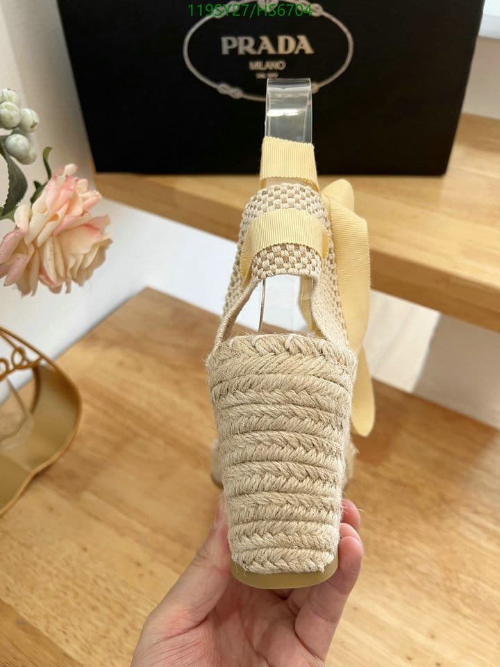 Pra*a Linen Espadrille Wedge Sandals Beige