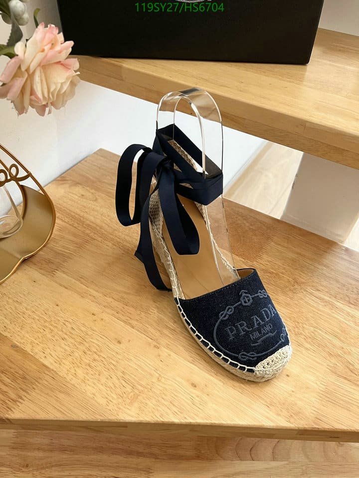 Pra*a Linen Espadrille Wedge Sandals Blue