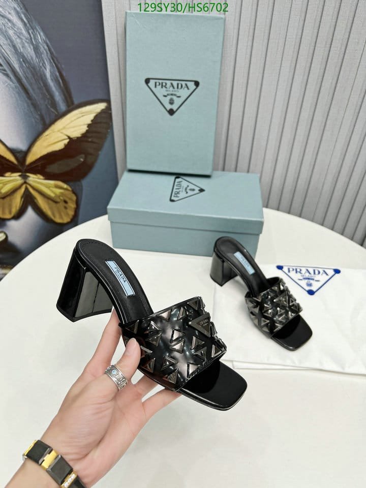 Pra*a Studded Metallic Leather Mules Black