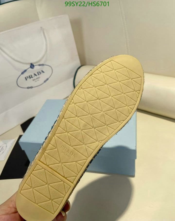 Pra*a Linen Espadrilles Blue 1S841M376F0013F020