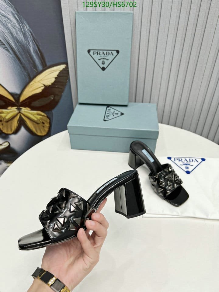 Pra*a Studded Metallic Leather Mules Black