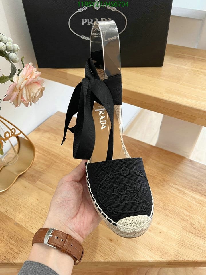 Pra*a Linen Espadrille Wedge Sandals Black