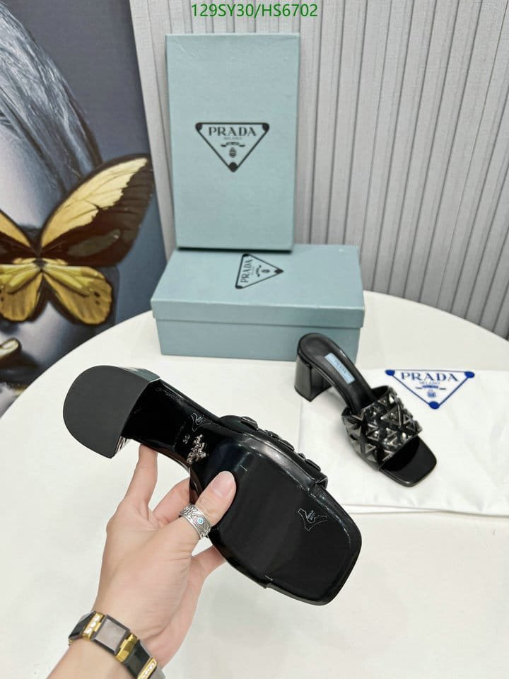 Pra*a Studded Metallic Leather Mules Black